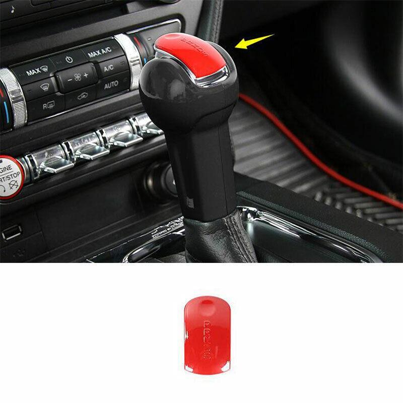 Fit for Ford for Mustang 2015-2022 Paint Red Gear Shift Knob Shifter Lever Trim 1PCS