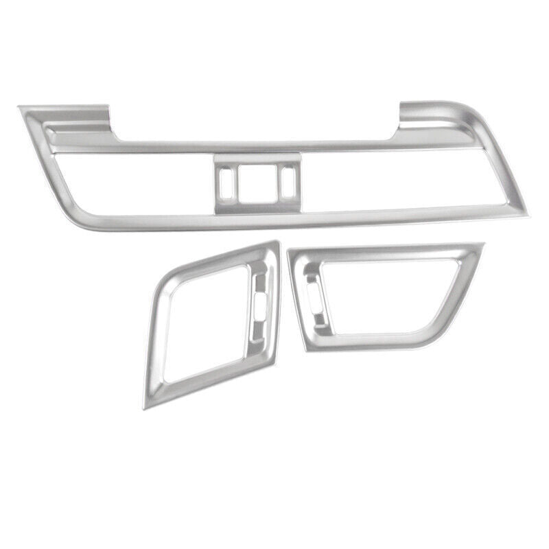 for Audi Q5 2018-2024 Matte Silver Inner Central Console Air Outlet Vent Trim 3P