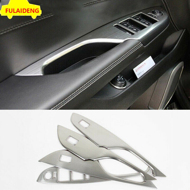 4Pcs for Cadillac SRX 2010-2016 Matte Silver Window Lift Panel Switch Cover Trim