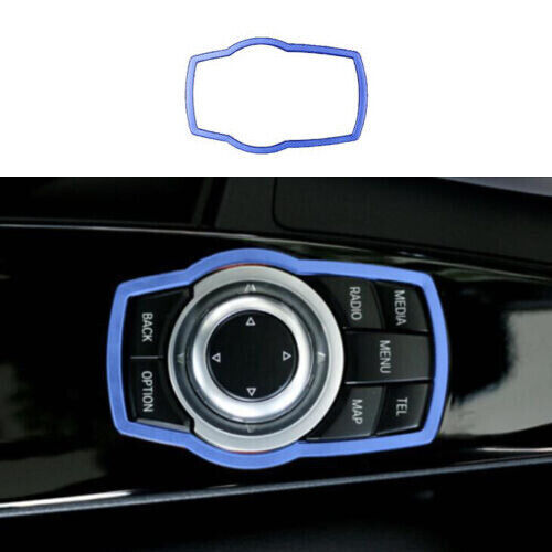 Console Multimedia Button Blue Aluminum Fit for BMW X2 F39 2018-2021 Frame Trim