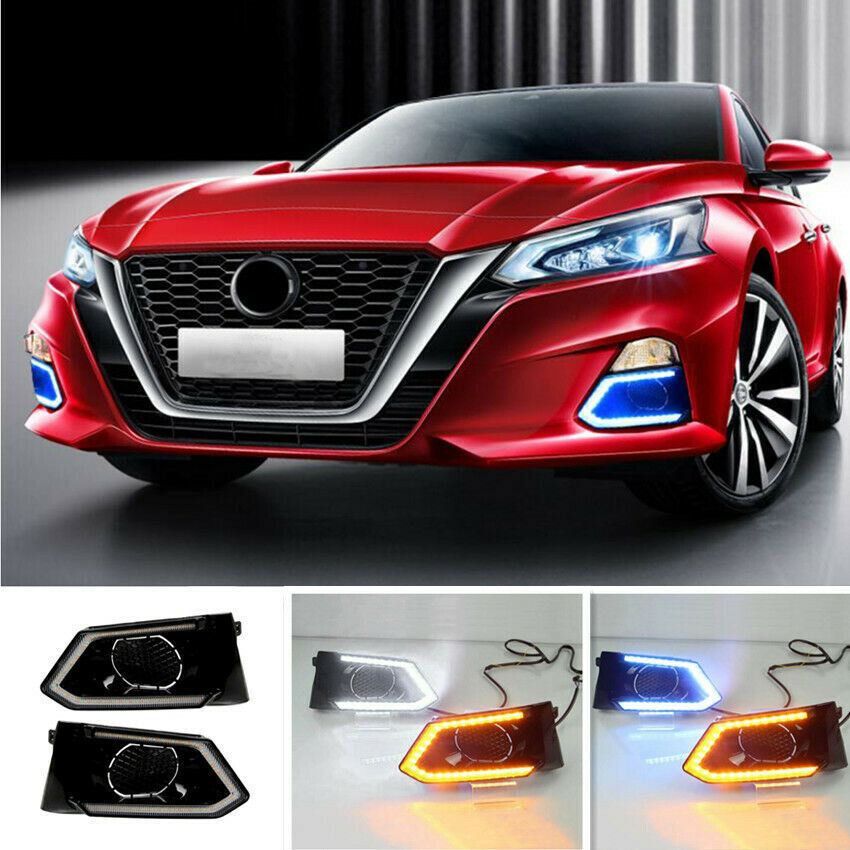 for Nissan Altima 2019-2022 LED DRL Fog light Daytime Running Lights Head Lamps