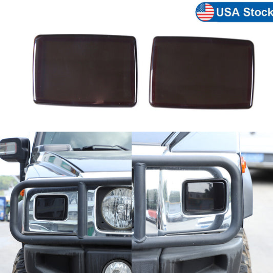 Smoked front turn signal light trim cover for Humme H2 2003-09