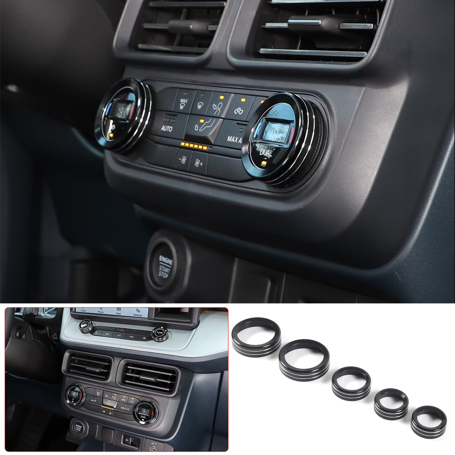 ABS carbon fiber center gear shift side trim strip for BMW 3 Series 2020-2022