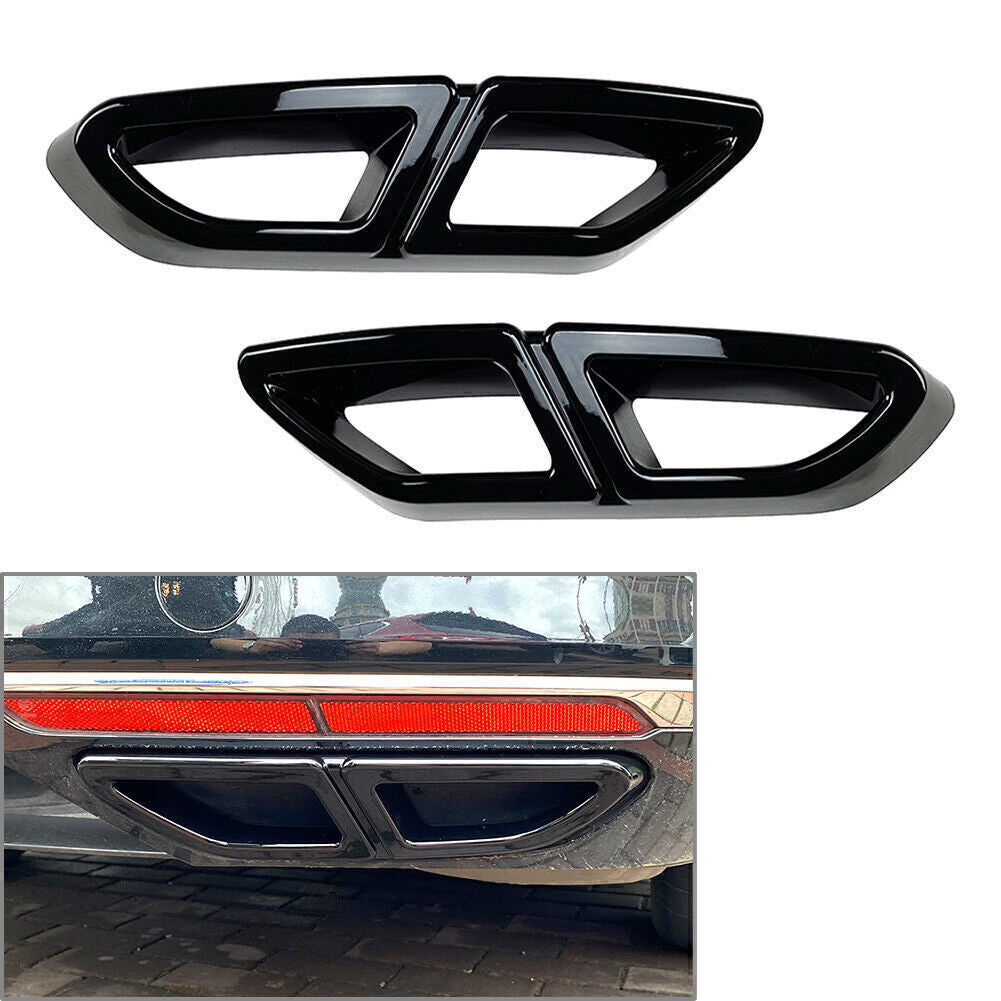 for VW for Passat Variant B8 2016-19 Black Rear Exhaust Muffler Tail Pipe Cover Trim