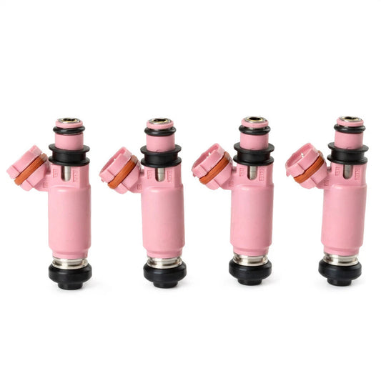 Set of 4 New 565cc Fuel Injectors for Subaru STI WRX Forester 16611-AA370 Pink