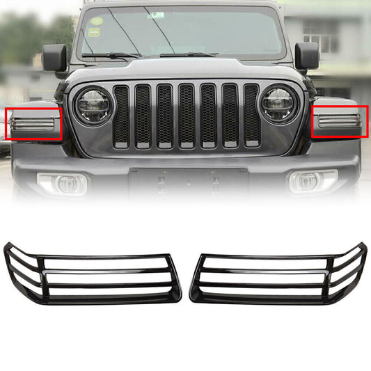 2x Front Wheel Eyebrow Light Decor Cover Trim Fit for Jeep for wrangler JL 2018-2020