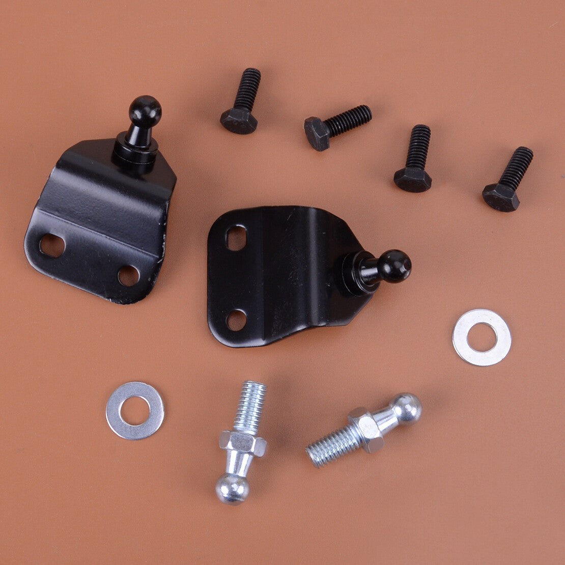 2 Bonnet boot cover gas strut end brackets fit 10mm tailgate metal