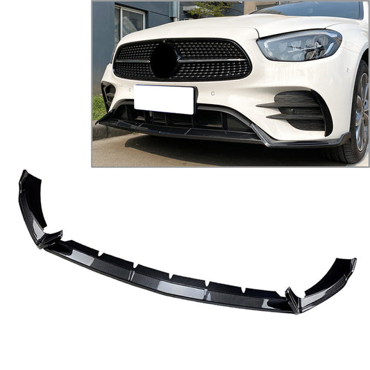 Front Bumper Lip Spoiler Splitters for Benz E-Class W213 E260 E300 2021+ Carbon