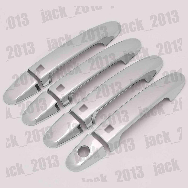 for Hyundai Santa Fe 2013-2018 Chrome for Smart Holes Side Door Handle Cover Trim