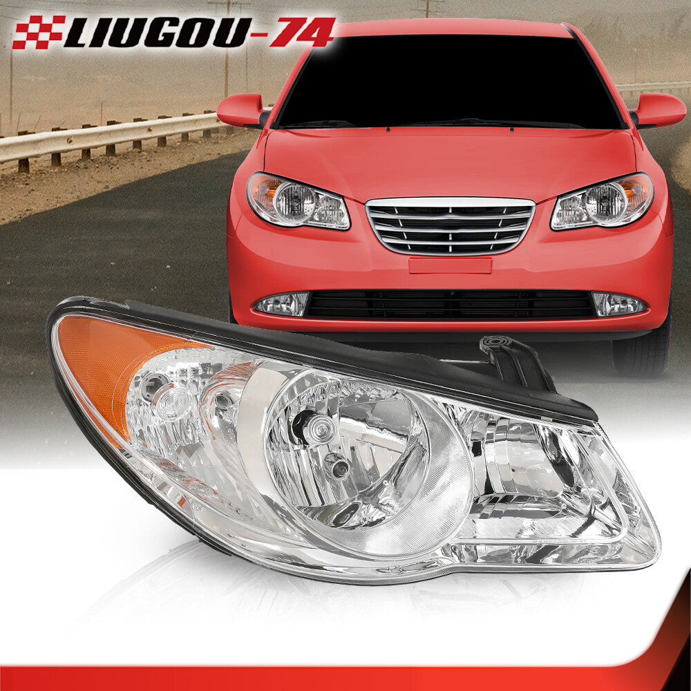 Halogen headlights with bulbs on the right side are suitable for 07-10 for Elantra Sedan