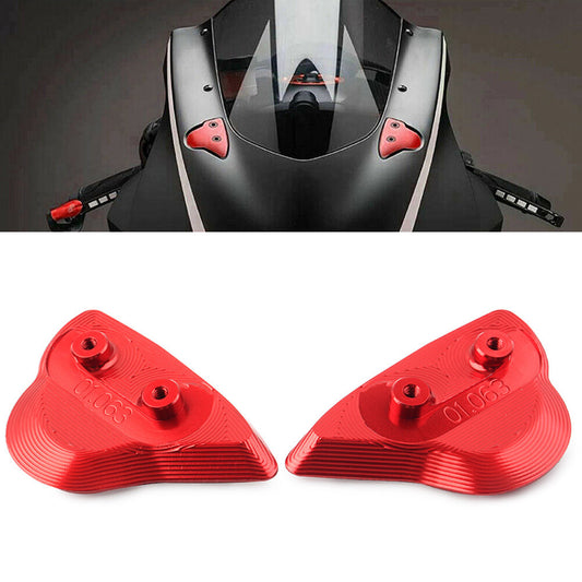 Rearview Mirror Block Off Plates Mount Cover Fit for Yamaha YZF-R6 YZFR6 2017-22 Red