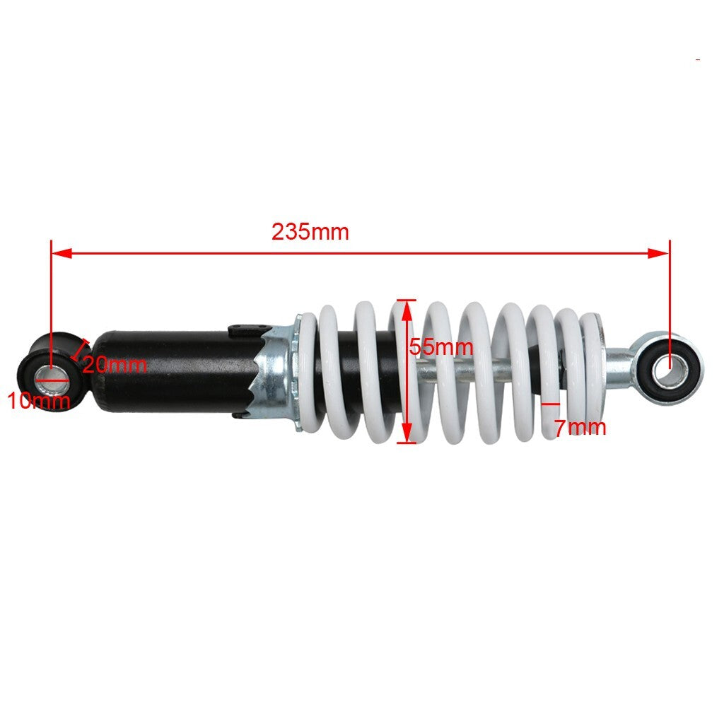 235mm rear shock absorber with wrench suitable for four-wheel off-road vehicles, 4-wheel go-karts, and all-terrain vehicles.