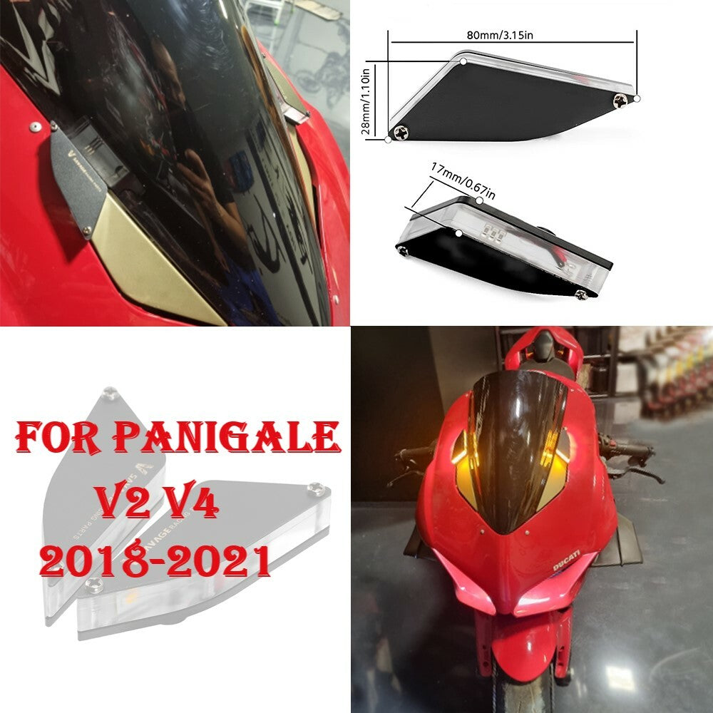 Fit for DUCATI PANIGALE V2 V4 V4S FRONT LED TURN SIGNAL MIRROR BLOCK OFF PLATES