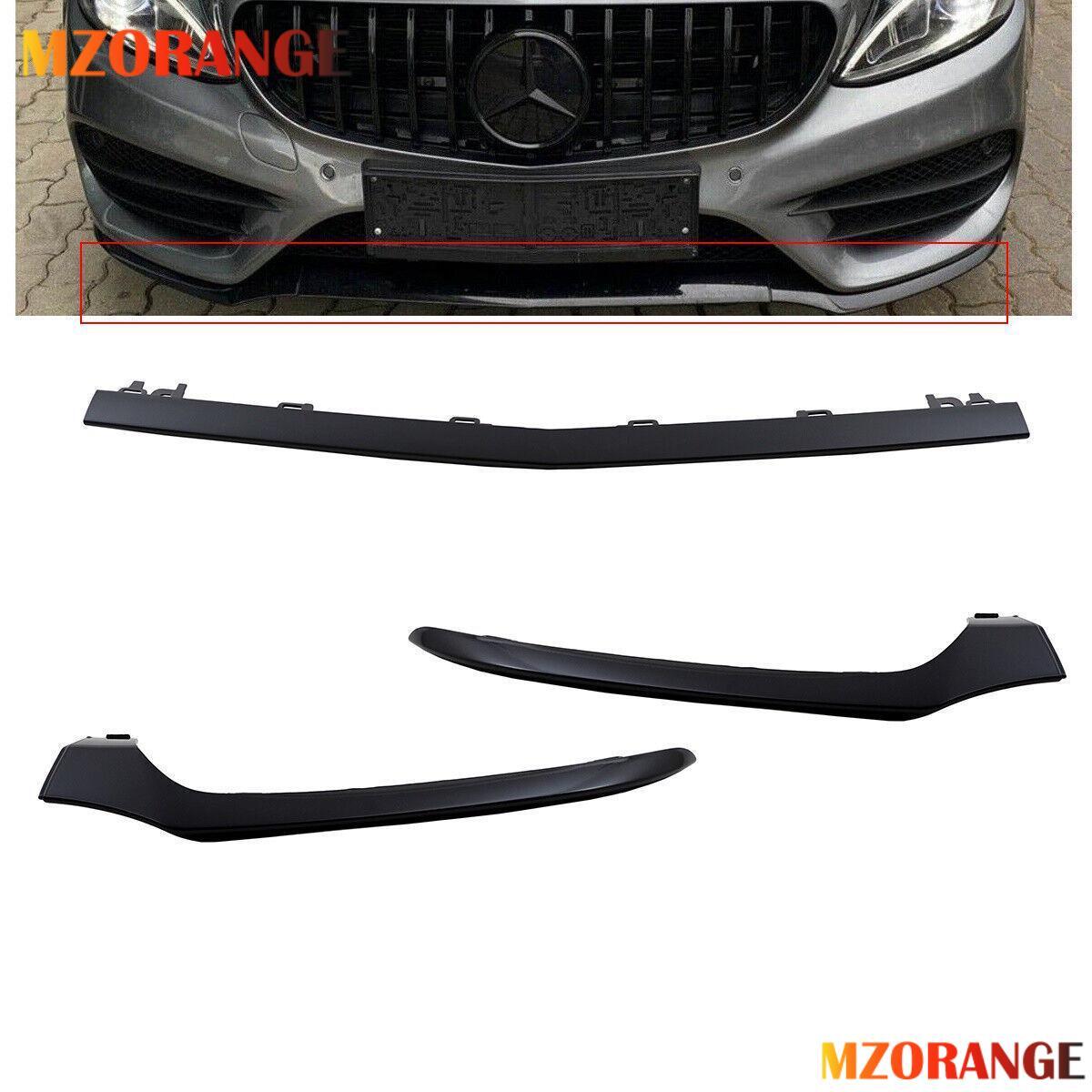 F¨¹r for Mercedes-Benz W205 2015-2018 Front Spoiler Lippe Sto?stange Set Schwarz NEU