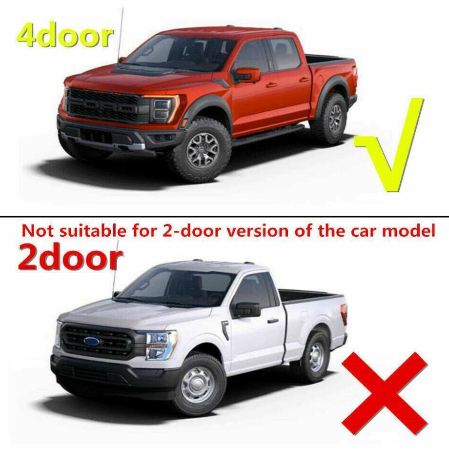 For 2021-2023 for Ford F150 F-150 Carbon Fiber ABS Window Lower Strips Cover Trims