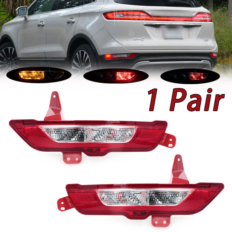 Rear bumper reflectors, fog lights, brake lights, and turn signals for Lincoln MKC 2015-2019