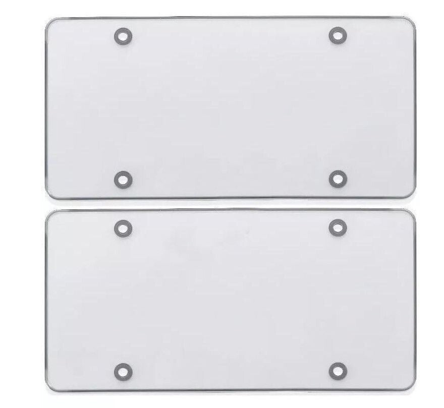 2-piece transparent car license plate cover/frame cover/front cover/rear trunk cover suitable for Jeep