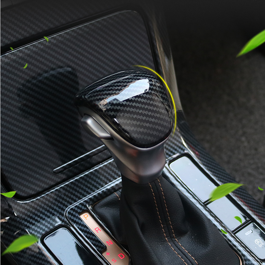 Carbon Fiber ABS Car Gear Shift Knob Cover Head Trim for Kia Seltos 2020-2023