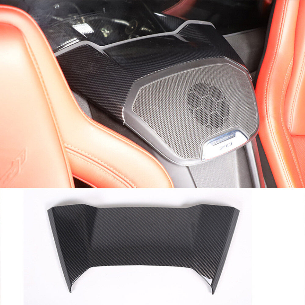 Carbon ABS Rear Speaker Net Upper Cover for Corvette C8 2020+ Manual Convertible