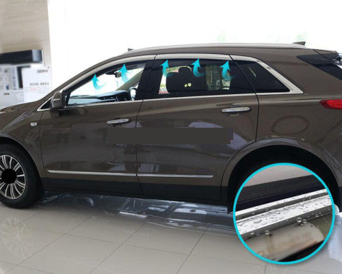 for Cadillac XT5 2017-2021 ABS Chrome Window Visor Vent Shade Sun Rain Guard 6Pc