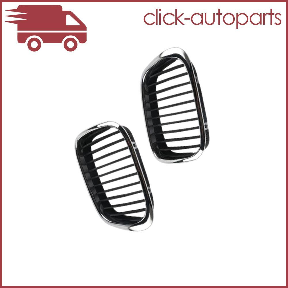 2pcs Front Left Right Kidney Grille Grill for BMW E39 525i 530i M5 2001 - 2003