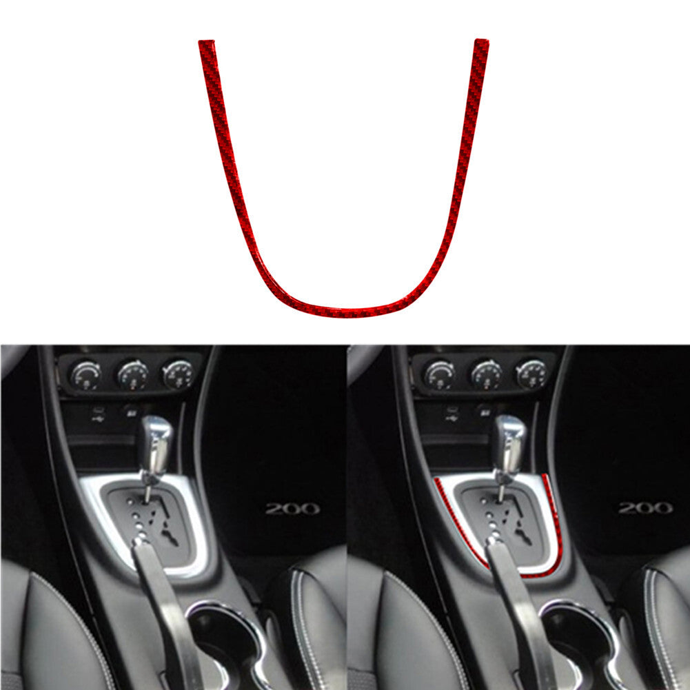 Red Carbon Fiber Gear Shift Surround Frame Cover Trim for Chrysler 200 2011-2014