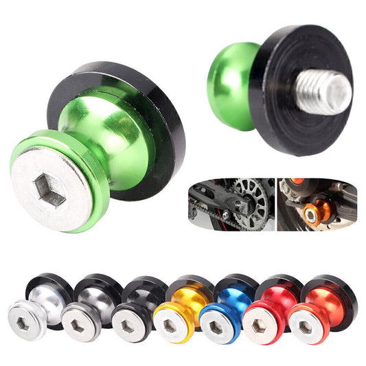 10mm Swingarm Spools Sliders for Kawasaki 650R Z750 Z750S ER6N 05-12 Green