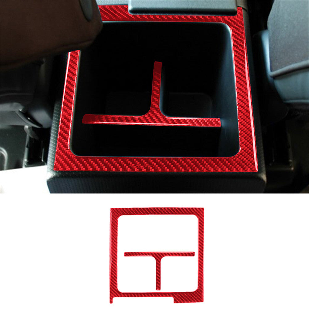 2x Central Storage Frame Panel Red Carbon Fiber for Toyota FJ Curiser 2007-2021