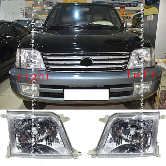 for Toyota Prado LC90 RZJ95 1998-02 Crystal Head light Lamp Replace No Bulb Pair