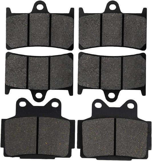 Motorcycle Front and Rear Brake Pads Compatible for Yamaha FZR400 FZR 400 RRSP
