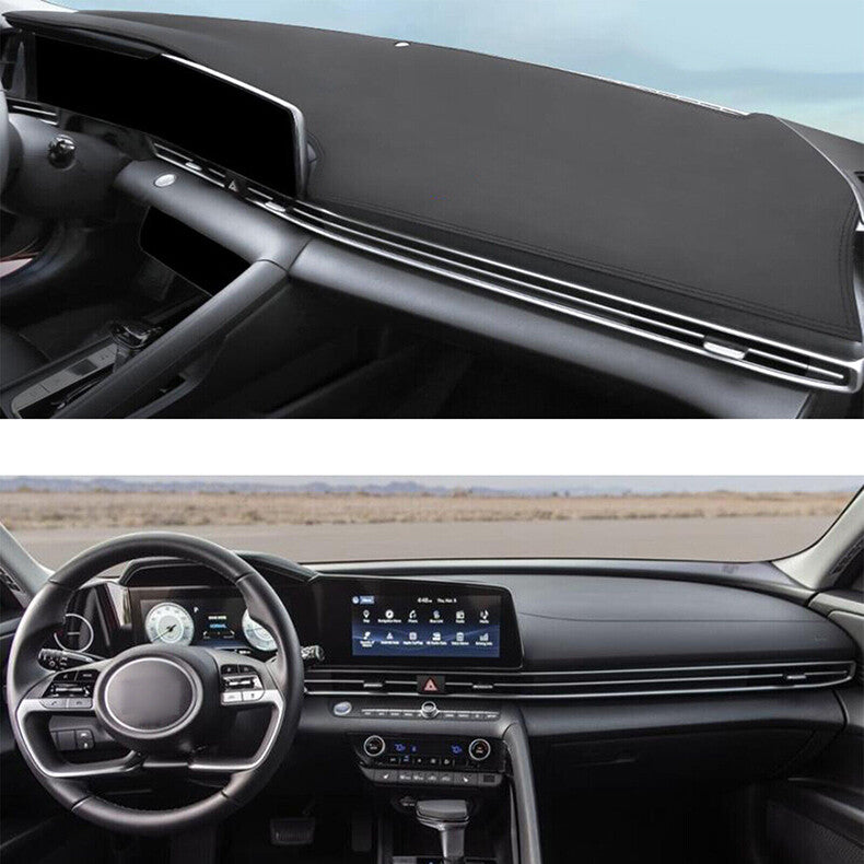 for Hyundai for Elantra 2021-2023 PU Leather Dashboard Dash Cover Dashmat Mat Carpet