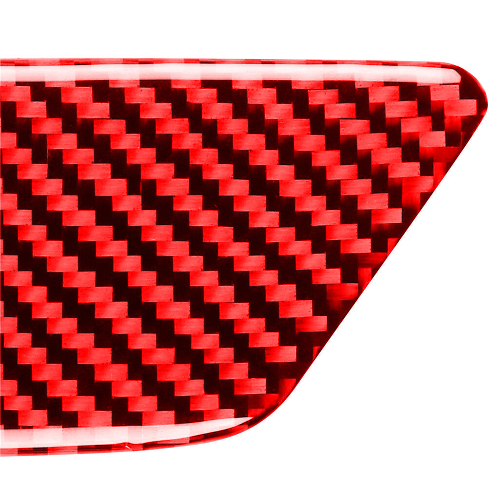 for Audi for A4 2017-2019 Red Carbon Fiber Headlight Clean Panel Cover Trim Sticker