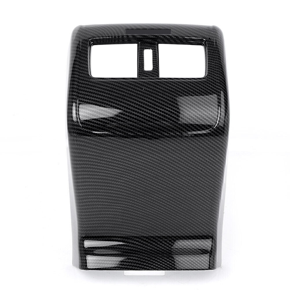 1xCarbon Fiber Rear Armrest Box Air Vent Outlet Cover Trim Fit 2018 for Honda Accord