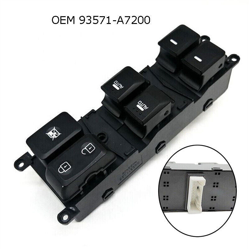 for Kia Forte 2014-2018 93571-A7200 Front Left Power Window Switch Button BLACK