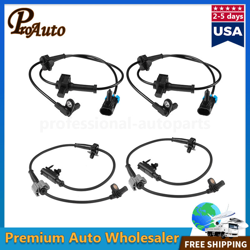 4 ABS Wheel Speed Sensor Front Rear For 07-14 for Chevy Tahoe Avalanche for GMC for Yukon