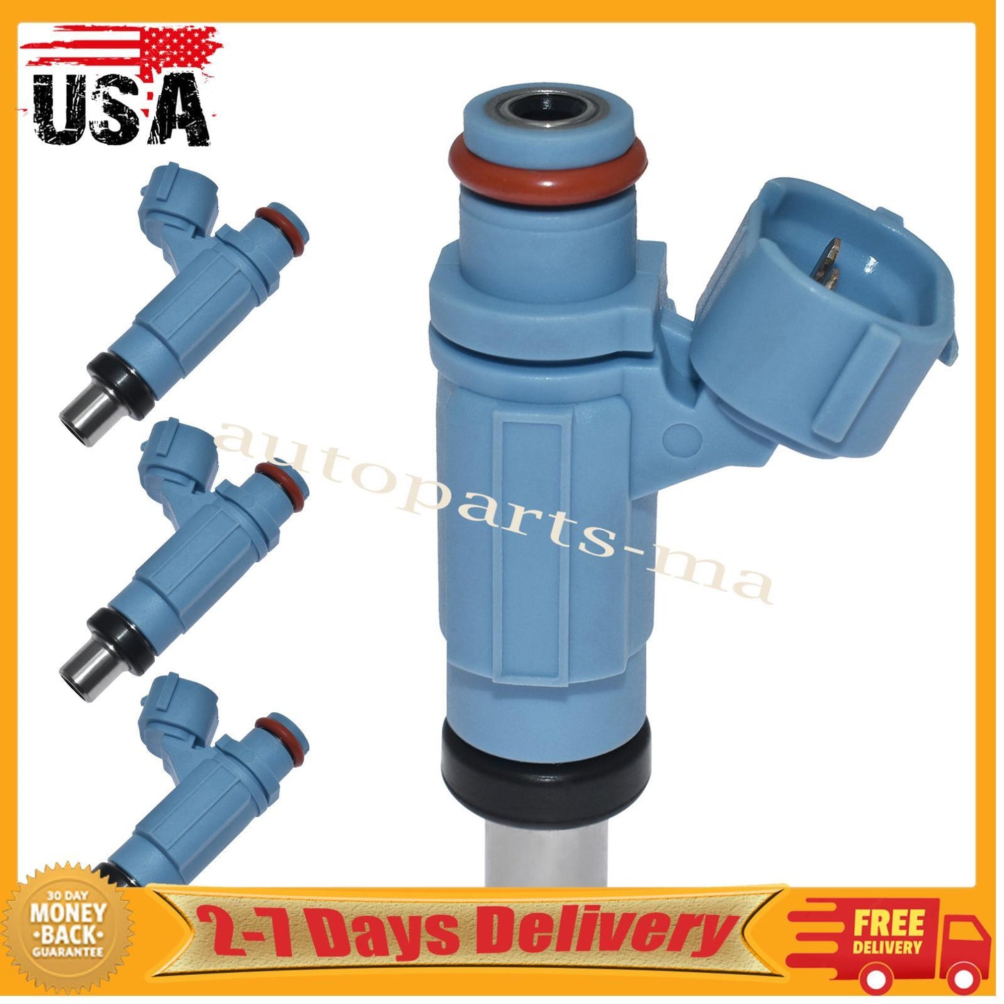 4x Fuel Injector for Suzuki King Quad 700 LT-A700 LTA 700 X ATV 15710-31G01