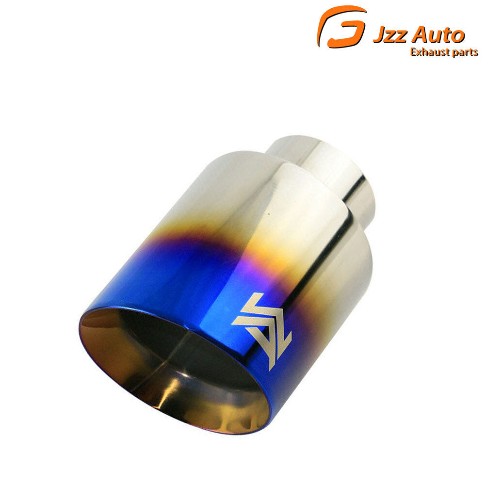 1PC Blue Universal 2.5'' inlet 4.5'' outlet Exhaust End Tips Muffler Tips 152mm