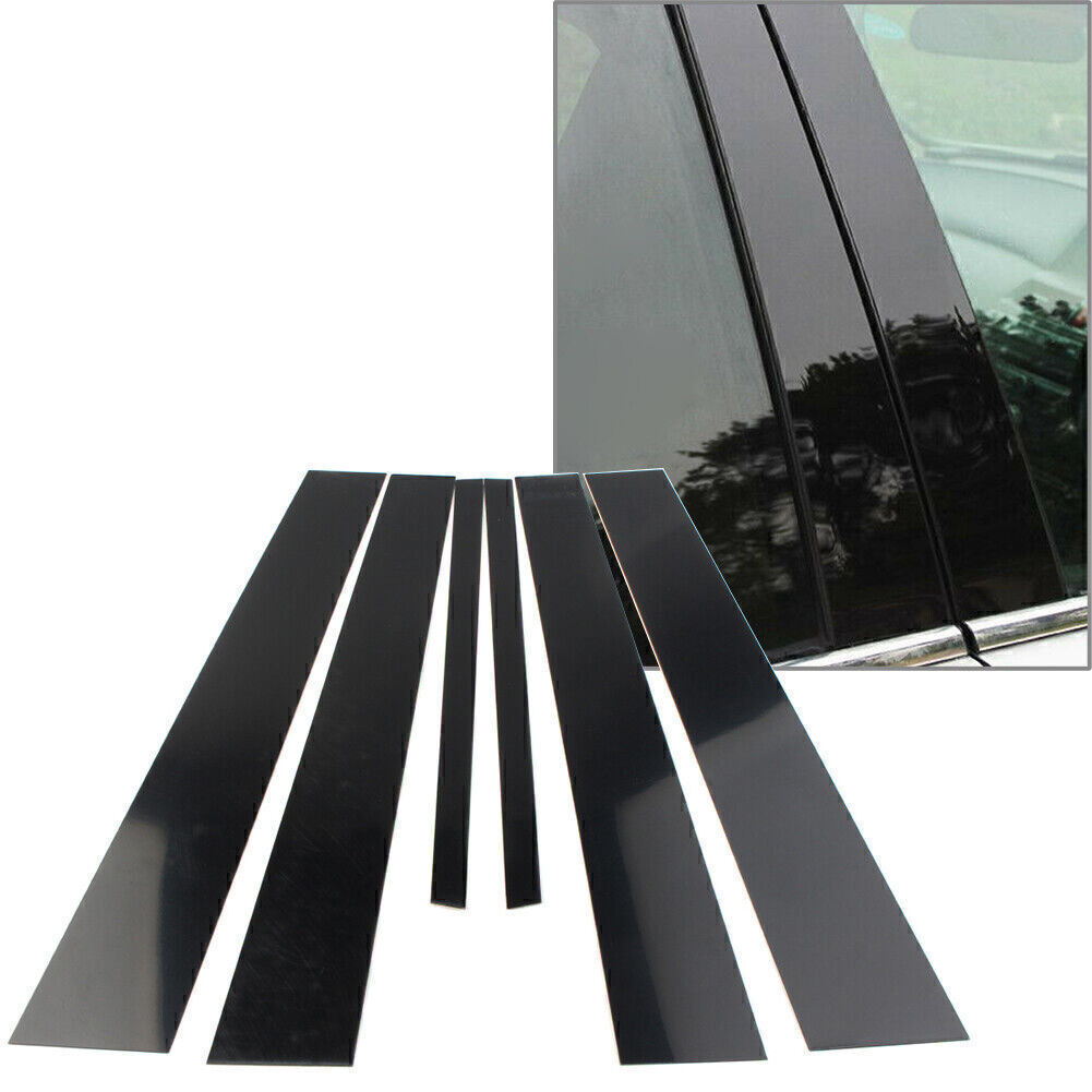Car Door Trim Cover Kit Black Pillar Posts Fit for Honda Accord 2013-2017 6pcs