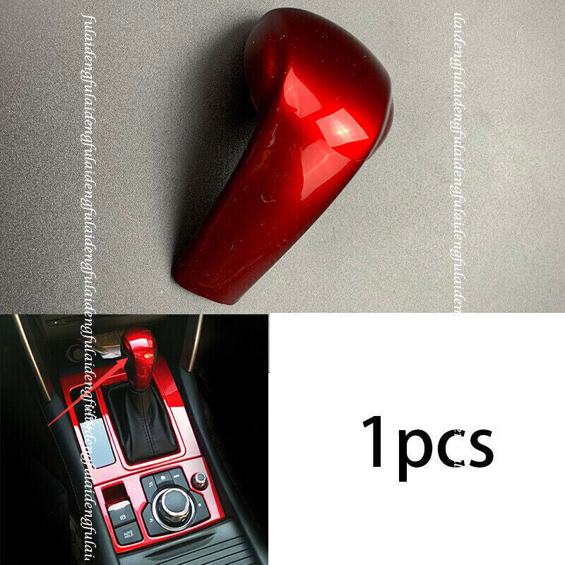 for Mazda 3 Axela 2014-2018 Red ABS Interior Gear Shift Knob Cover Decor Trim