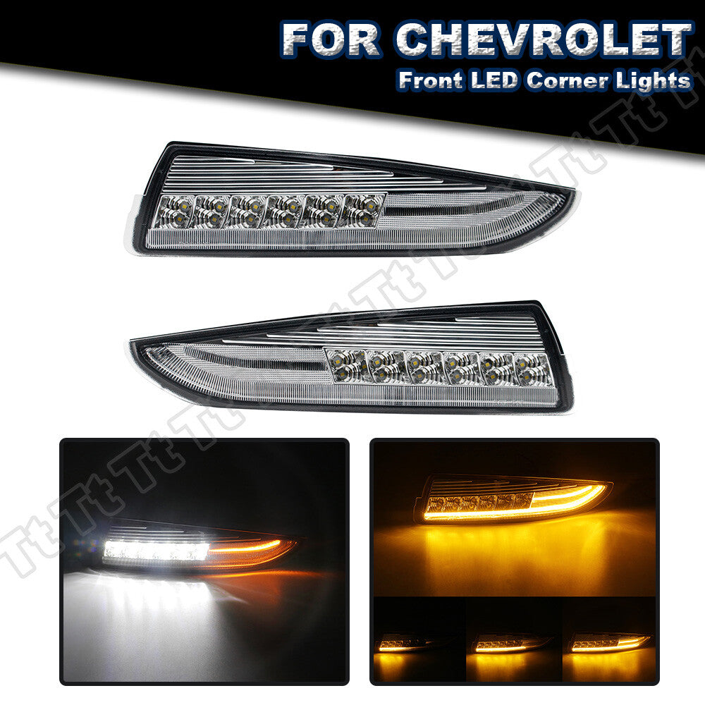 Suitable for 93-02 for Chevrolet Camaro Dynamic Front Bumper LED Turn Signal Parking Lights (DRL)