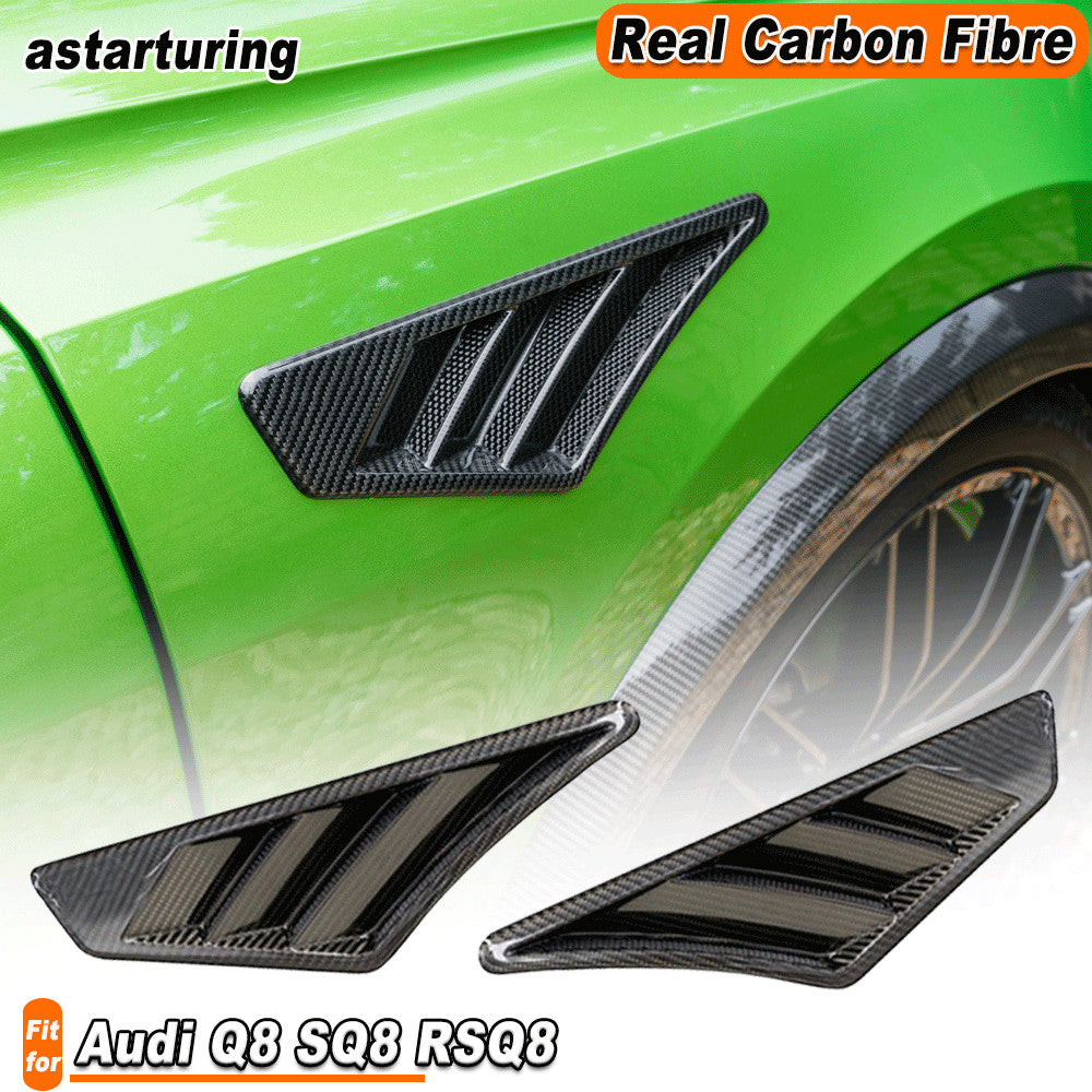 Fit for Audi Q8 SQ8 RSQ8 2019-2023 DRY CARBON Side Air Vent Fender Insert Covers