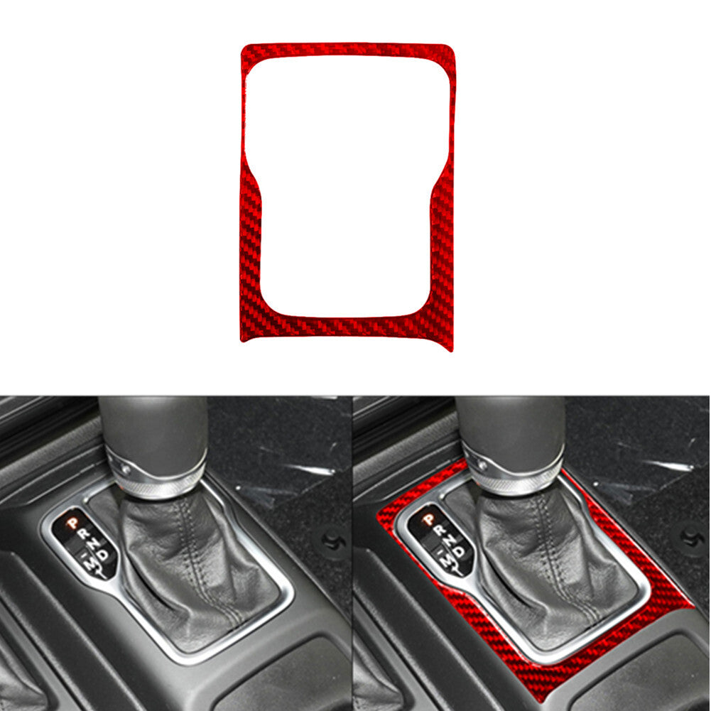 Red carbon fiber gearshift frame for Jeep for Wrangler Jl 2018 + gladiator 2020 +