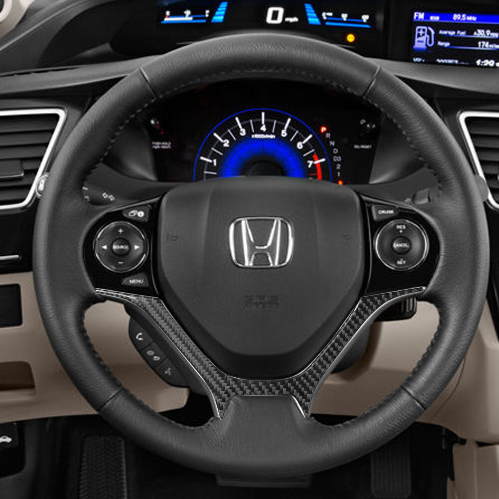 10x/Set Interior Decor Trim Cover Carbon Fiber for Honda for Civic Coupe 2013-2015