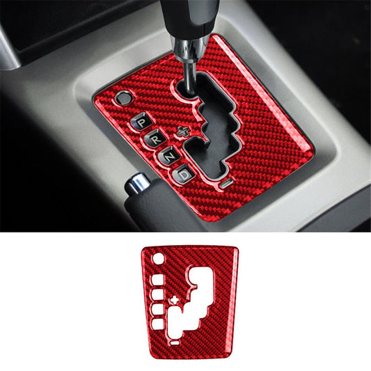 Red Carbon Fiber Inner Gear Shift Panel Cover Trim for Subaru Forester 2009-2013