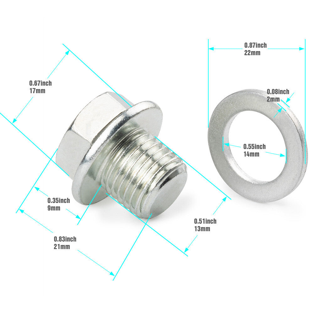 New Engine Oil Pan Drain Plug With Washer for Honda Cr-V for Acura 90009-R70-A00 US