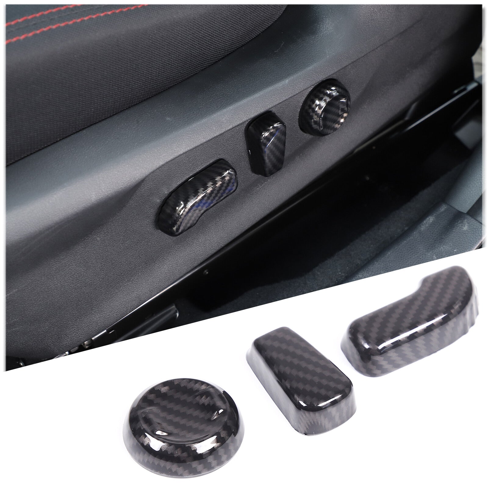 Carbon fiber ABS dashboard side ventilation frame trim for Toyota Tenderra 2004-13