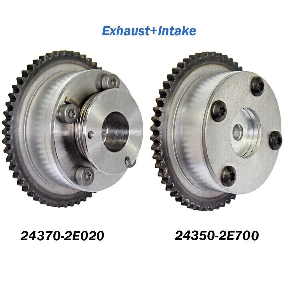 Two exhaust units, 24370-2E020 and intake units, 24350-2E700 CVVT gears, are available for Elantra Kona Soul Forte.