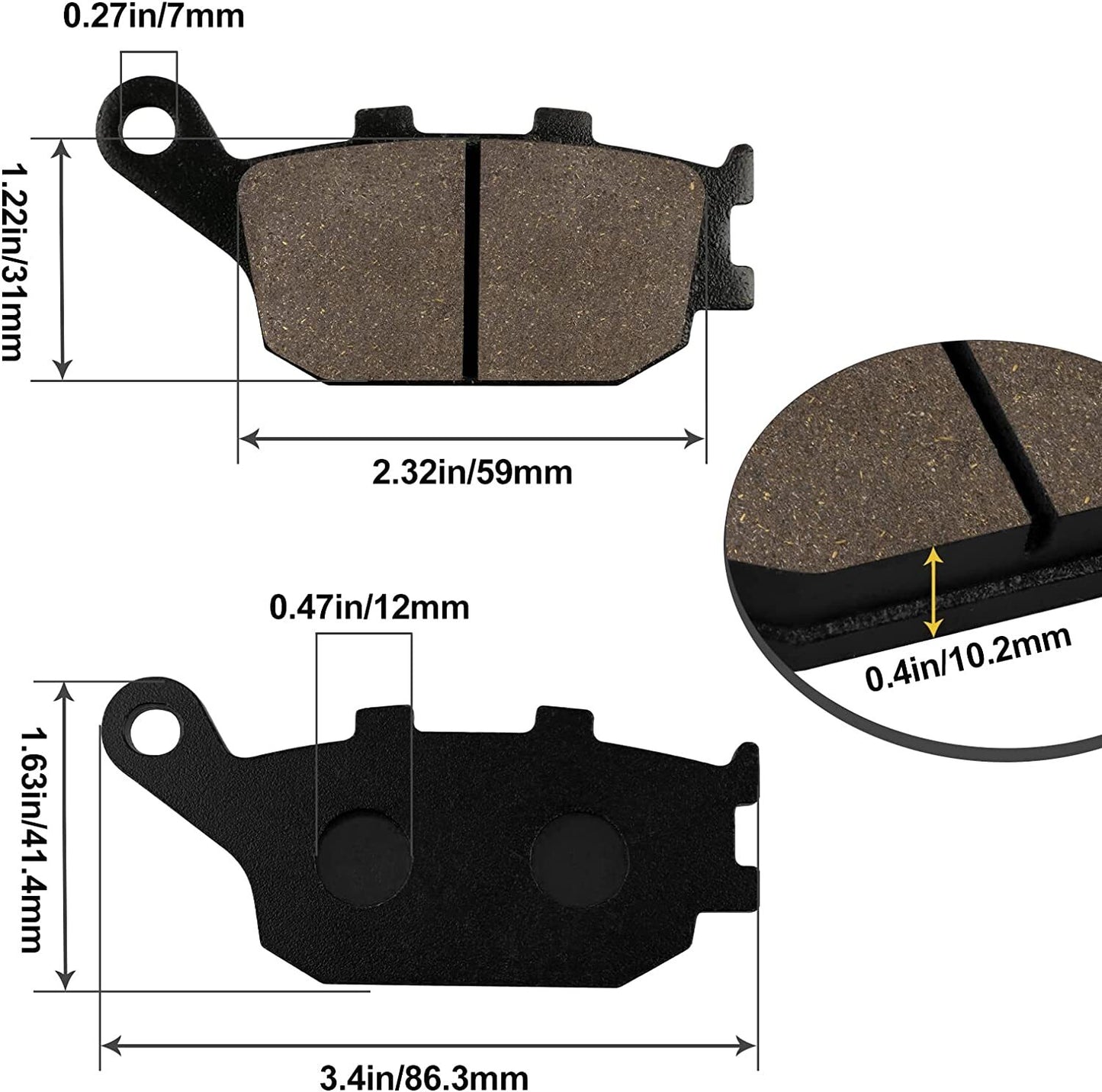 Brake Pads for Honda CBR 900 Fireblade 1992-2003/VTR 1000 Firestorm 1997-2006