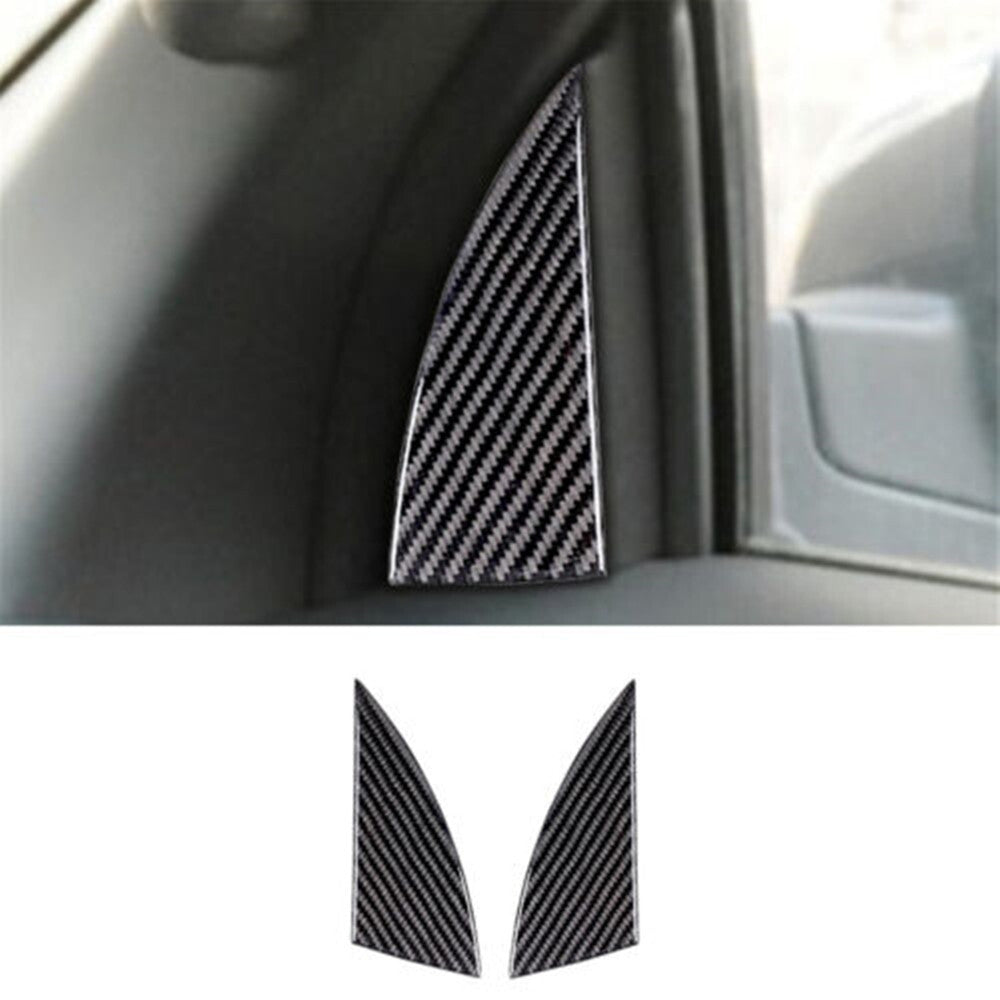 2Pcs Carbon Fiber Interior Side Window Trim Cover for Ford Explorer 2011-2014