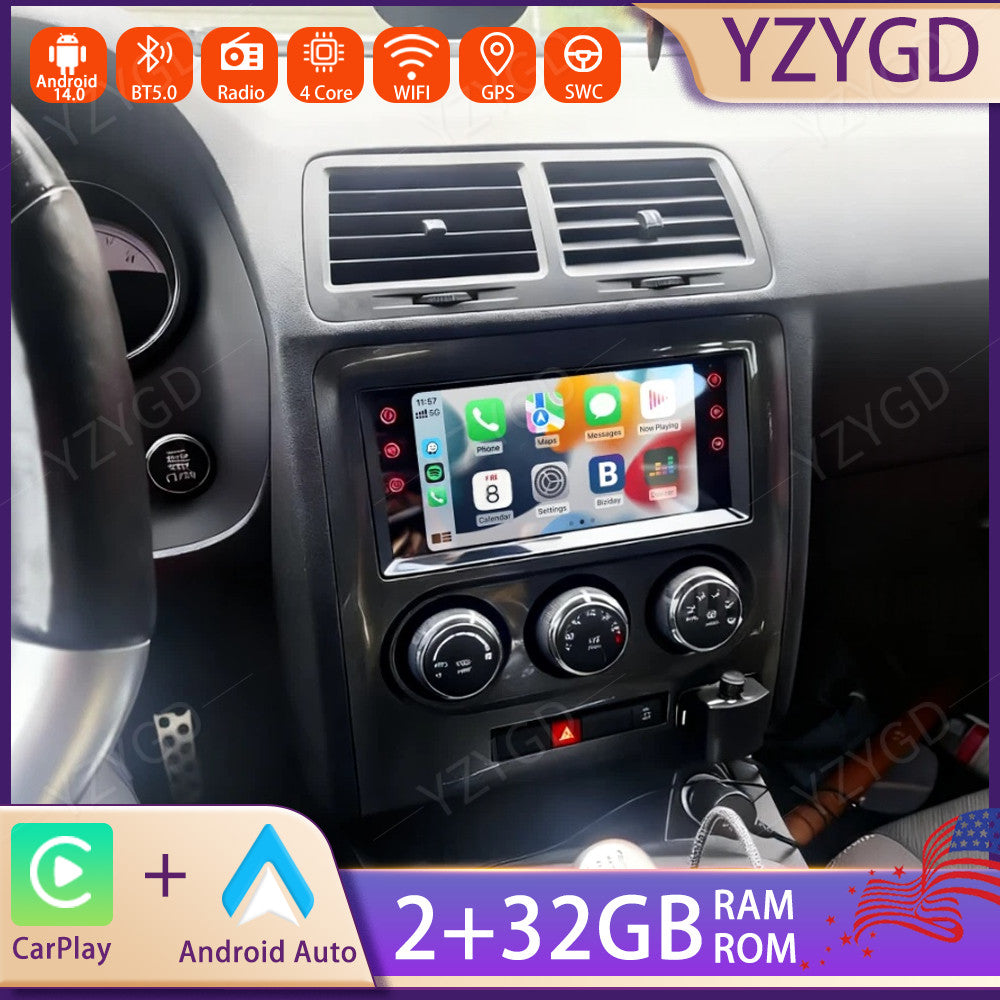 for Dodge for Challenger 2008-2014 Android 14 7 CarPlay Car Radio GPS Navi Screen